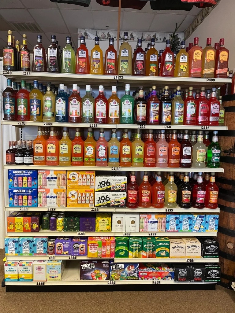A section of ready-to-drink selections featuring brands like Jose Cuervo & 1800.
